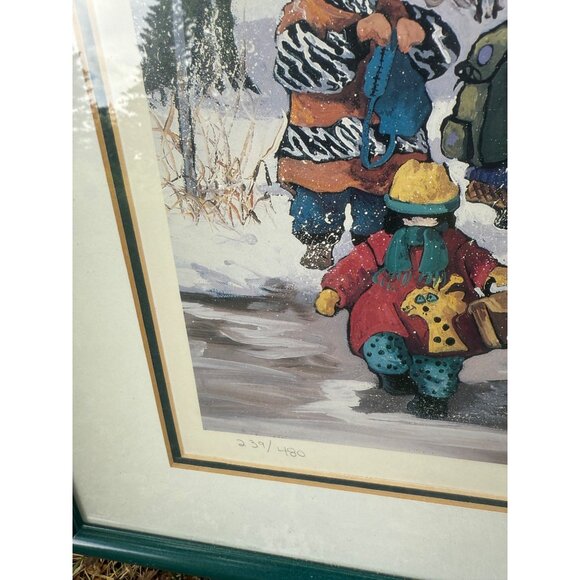 LUNDI MATIN by Pauline. T. Paquin Framed Art Print 239/48 Numbered Signed - Picture 2 of 6